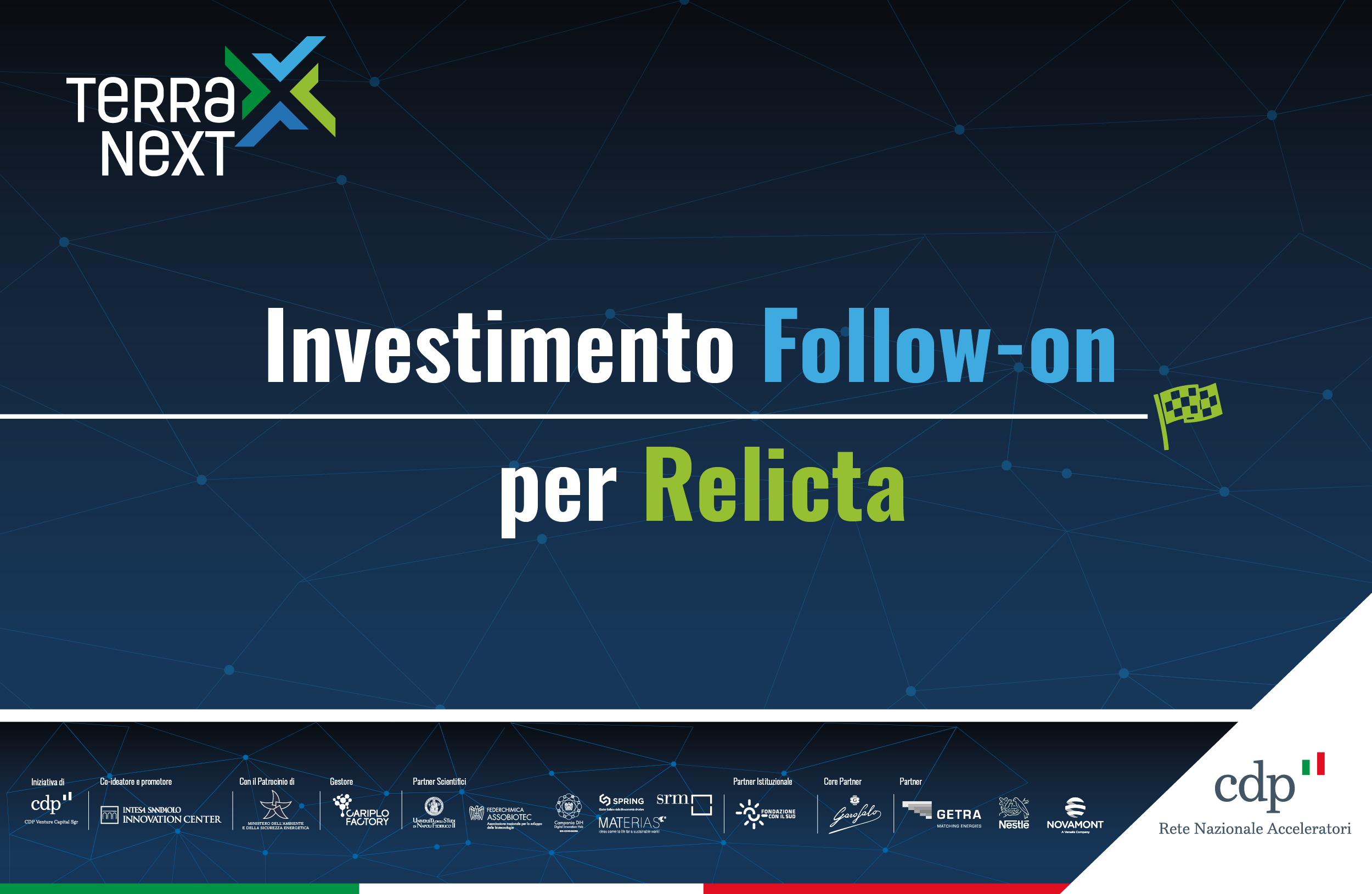 Relicta chiude un round da 400 mila euro: una storia di crescita che parte dalla prima edizione di Terra Next